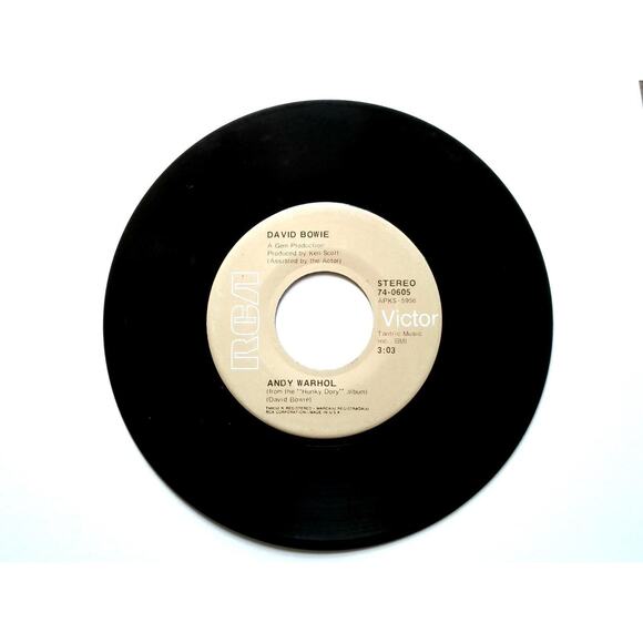 David Bowie – Changes / Andy Warhol RCA 7" Vinyl Record Tan/Brown Label 74-0605 - Picture 8 of 8